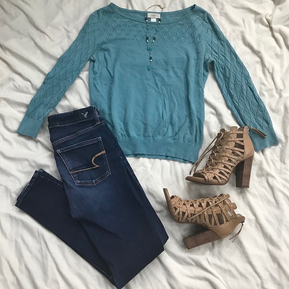 Teal Blue LOFT Sweater